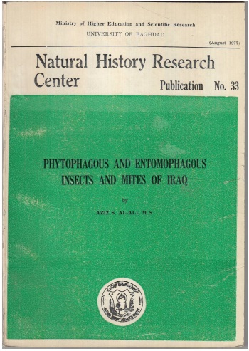 					معاينة عدد 33 (1977): PHYTOPHAGOUS AND ENTOMOPHAGOUS INSECTS AND MITES OF IRAQ AZIZ SALALL M.S
				