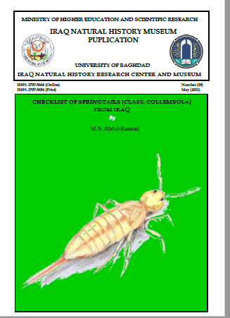 					View Vol. 39 (2021): Checklist of springtails (Class, Collembola) from Iraq
				